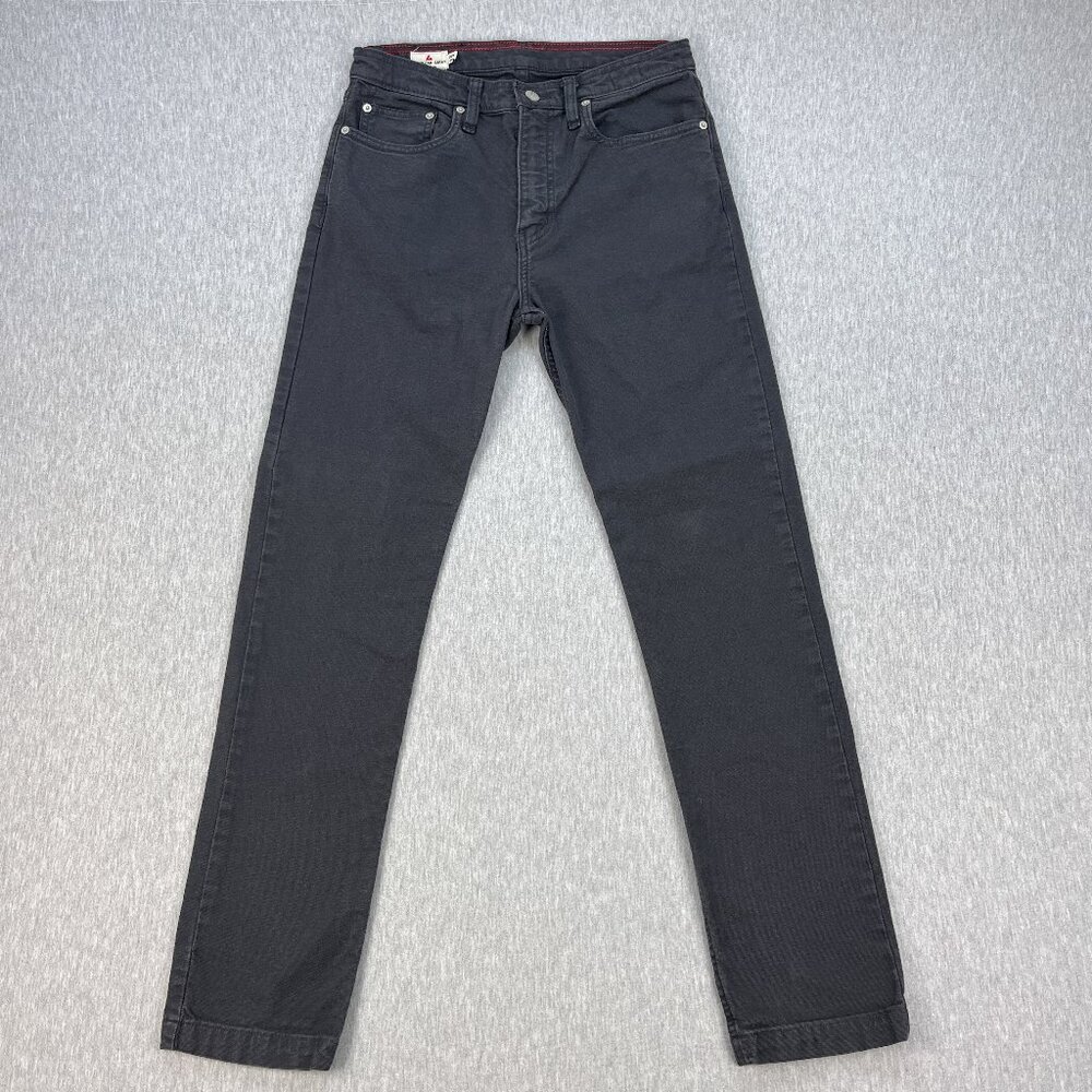 American Giant Roughneck Stretch Canvas Jeans Mens 30x32 Straight Dark Gray USA